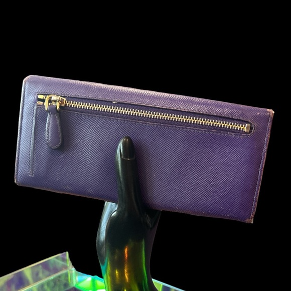 Prada Purple Long Wallet With COA - Picture 2 of 16